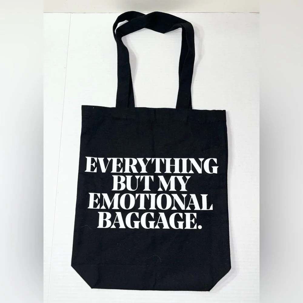 IL MAKIAGE Canvas‎ Tote Bag - Black & White - NWOT - Emotional Baggage